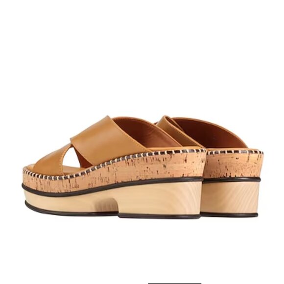 Chloe Women's Brown Camel Sandals Leather - 39 - Picture 3 of 8